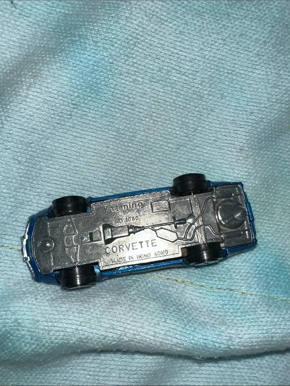 Yatming 70s No. 1080 vintage blue Chevrolet Corvette die-cast car
